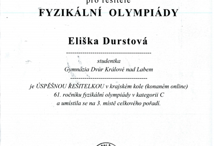 Na stupních vítězů ve fyzice